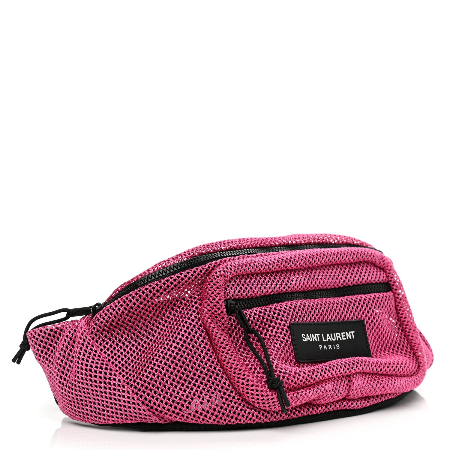 Saint Laurent Nylon Mesh SLP Belt Bag Fuchsia 3 of 8