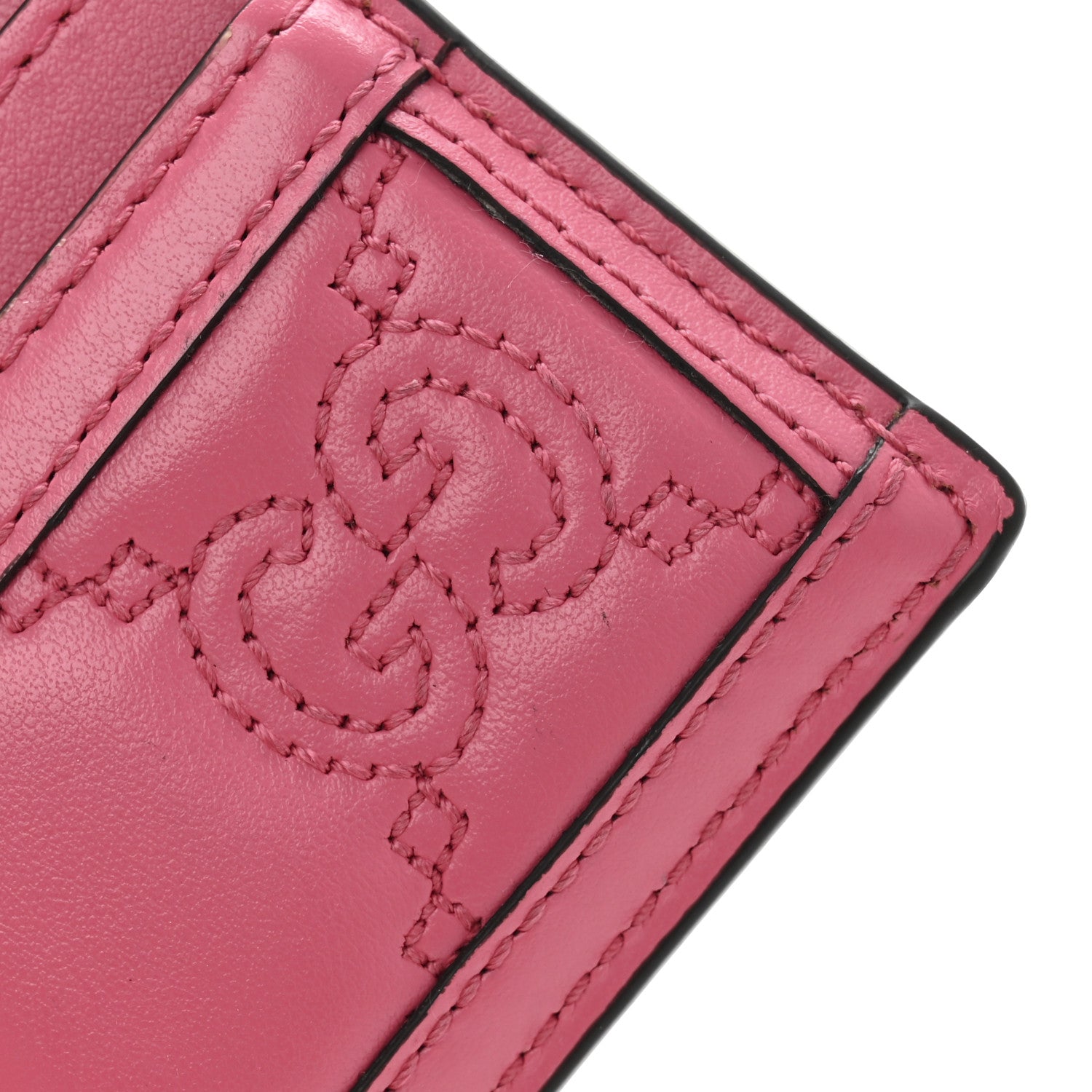 Gucci Calfskin GG Matelasse Card Holder Pink 9 of 9