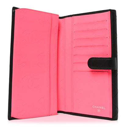 Chanel Calfskin Quilted Cambon Long Double Wallet Black 4 of 8