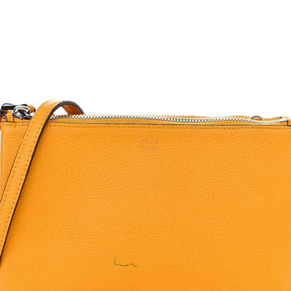 MCM Grained Calfskin Milla Double Crossbody Bag Golden Mango 8 of 14