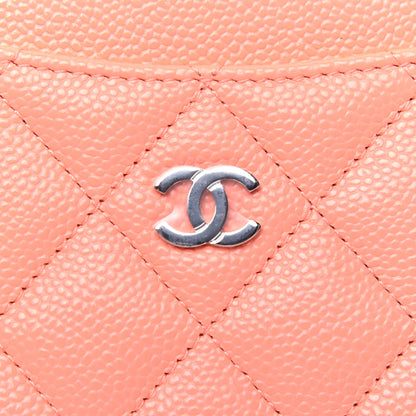 Chanel Caviar Quilted Card Holder Coral 11 of 12