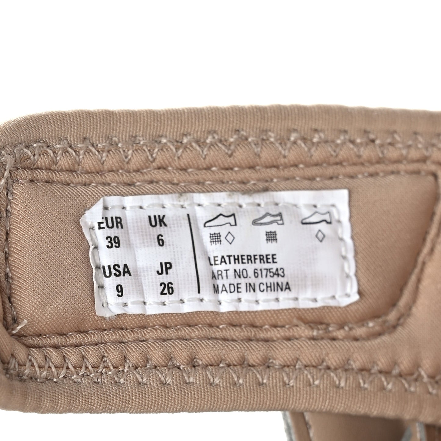 Neoprene Rubber Womens Track Sandals 39 Full Beige