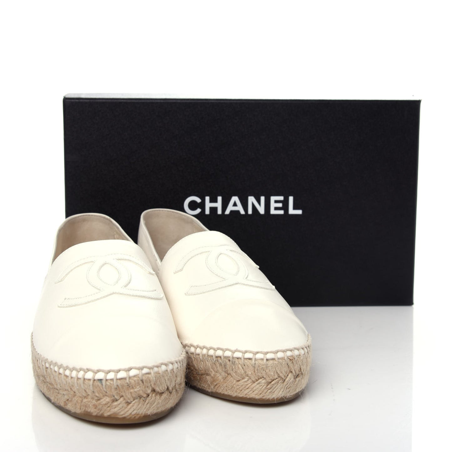 Lambskin CC Espadrilles 40 White