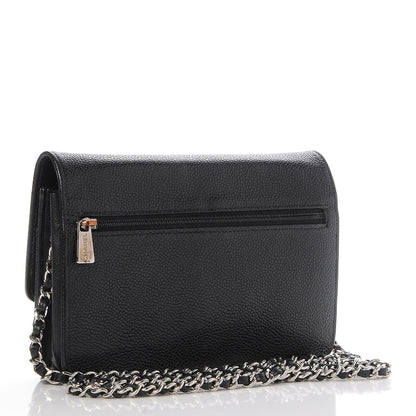 Chanel Caviar Timeless CC Wallet On Chain WOC Black 3 of 9