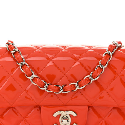Chanel Patent Calfskin Quilted Mini Rectangular Flap Red 9 of 13