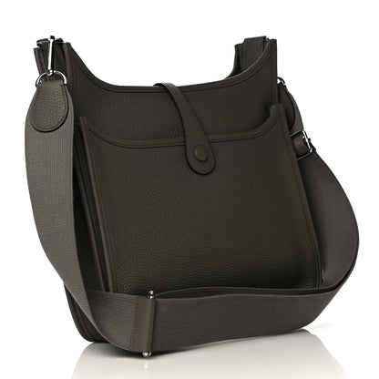 Hermes Taurillon Clemence Evelyne III PM Etain 3 of 12
