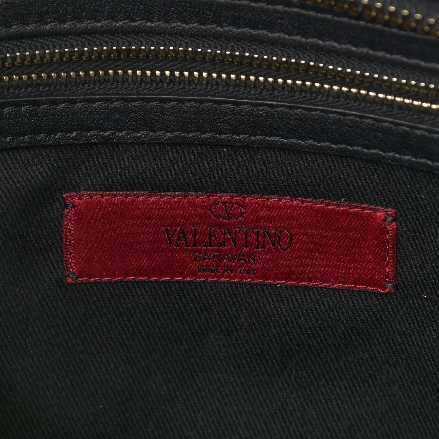 Vitello Rockstud Double Handle Tote Black