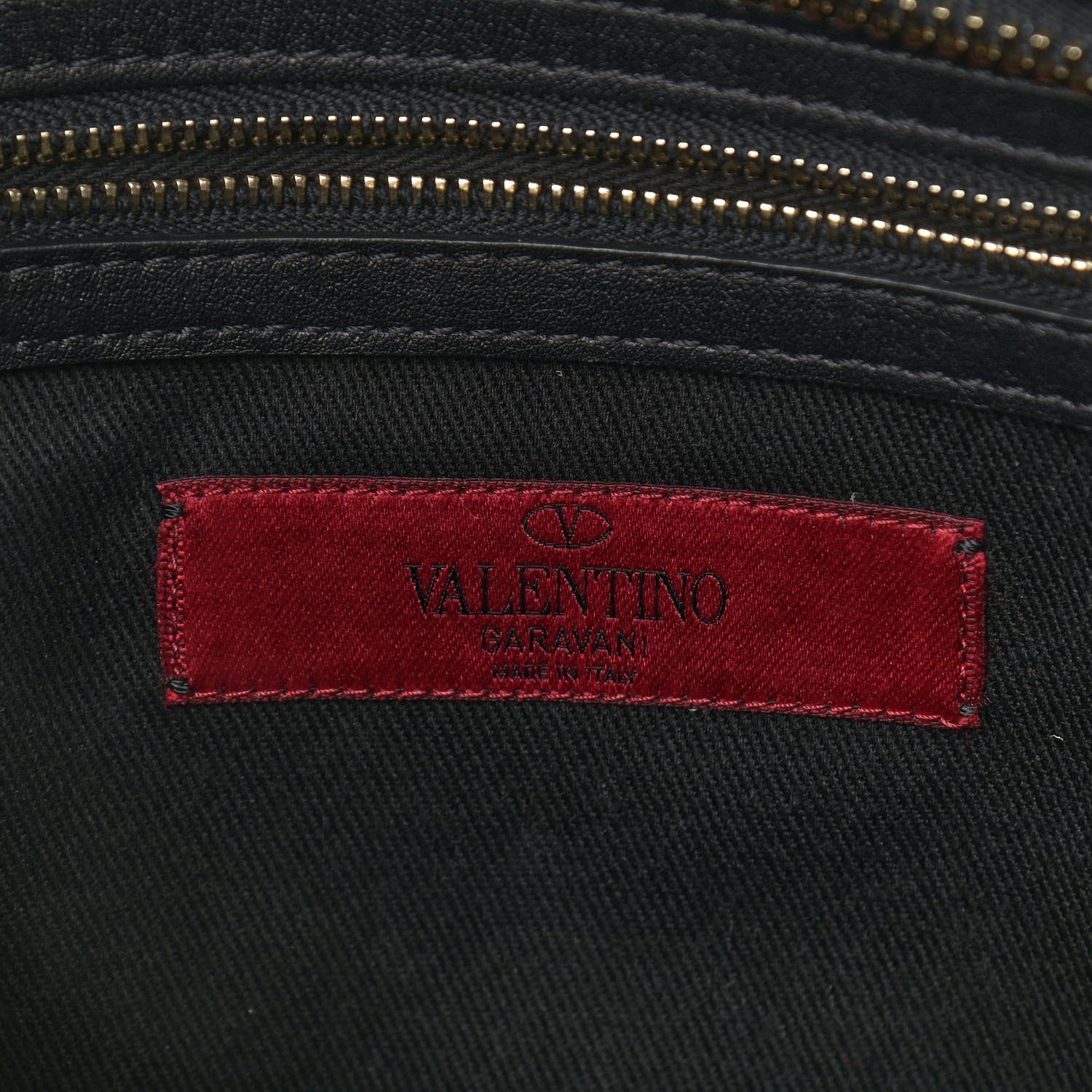 Valentino Garavani Vitello Rockstud Double Handle Tote Black 6 of 10
