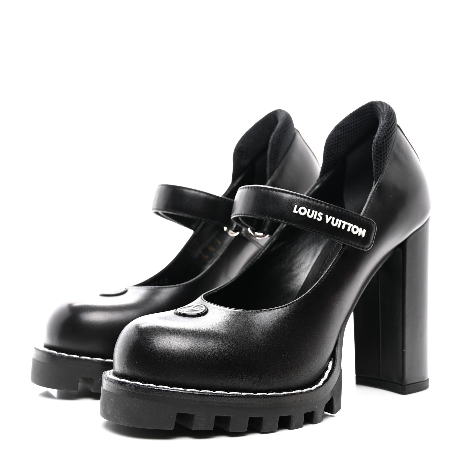 Louis Vuitton Calfskin Star Trail Ankle Pumps 39 Black 3 of 8