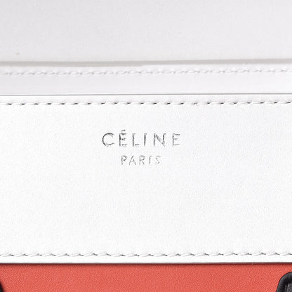 Celine Satin Calfskin Mini Tri-Color Luggage Vermillion 6 of 10