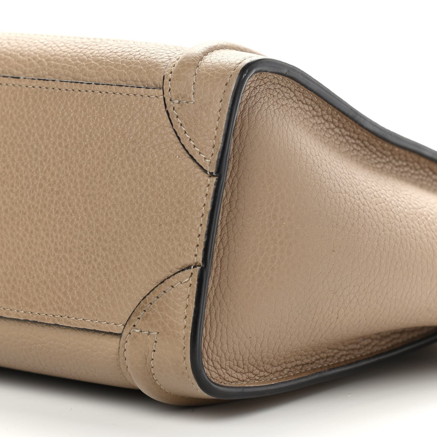 Celine Drummed Calfskin Nano Luggage Dune 10 of 12