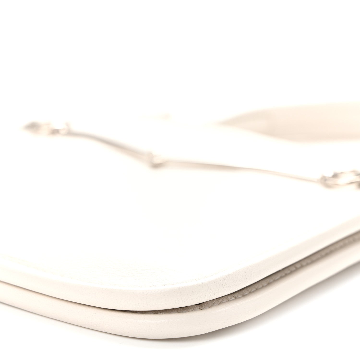 Gucci Calfskin Horsebit Slim Shoulder Bag White 8 of 8