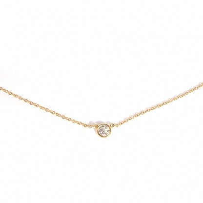 Tiffany 18K Yellow Gold Diamond .25ct Elsa Peretti Diamonds by the Yard Pendant Necklace 1 of 12