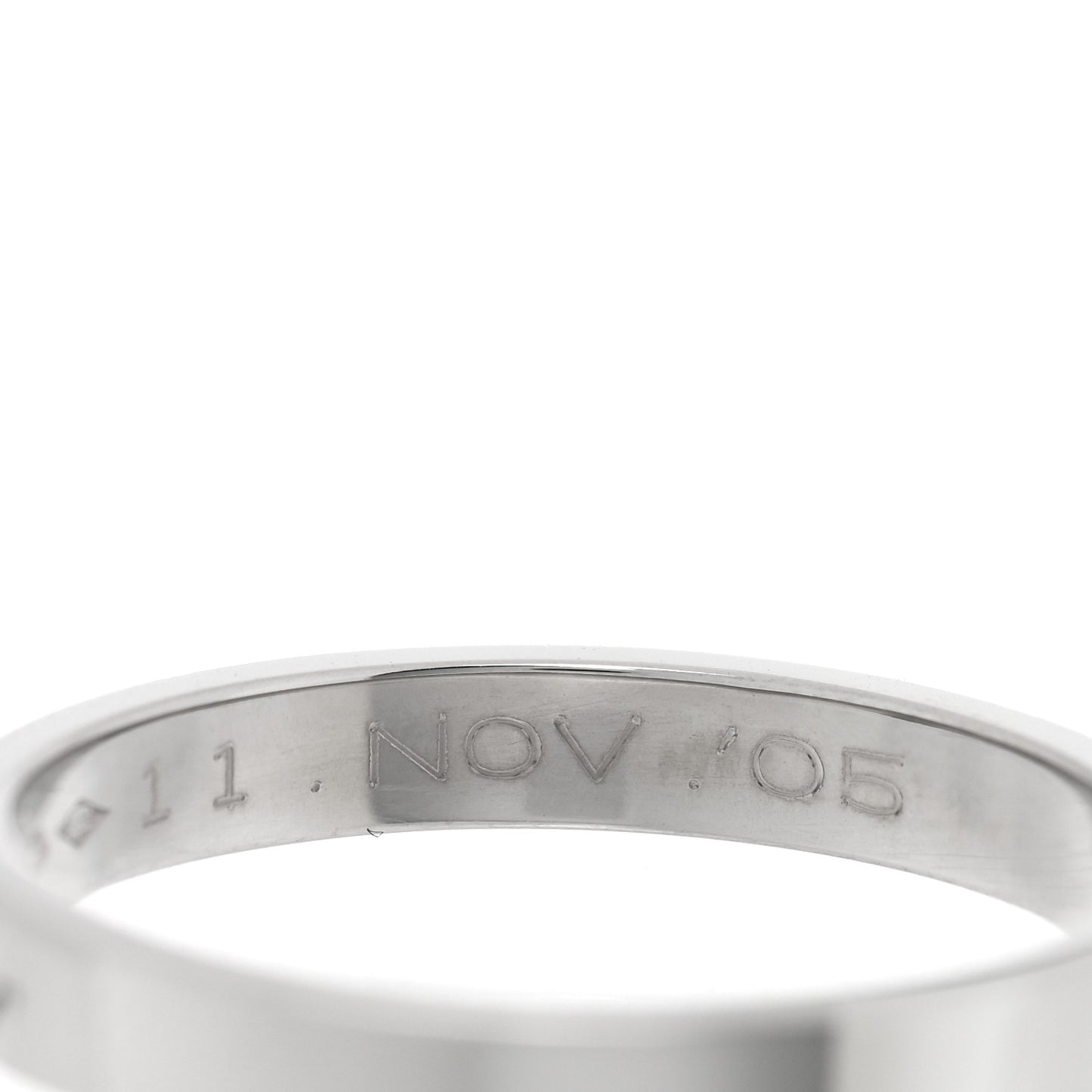 Platinum 3mm C De Cartier Wedding Band Ring 58 8.5