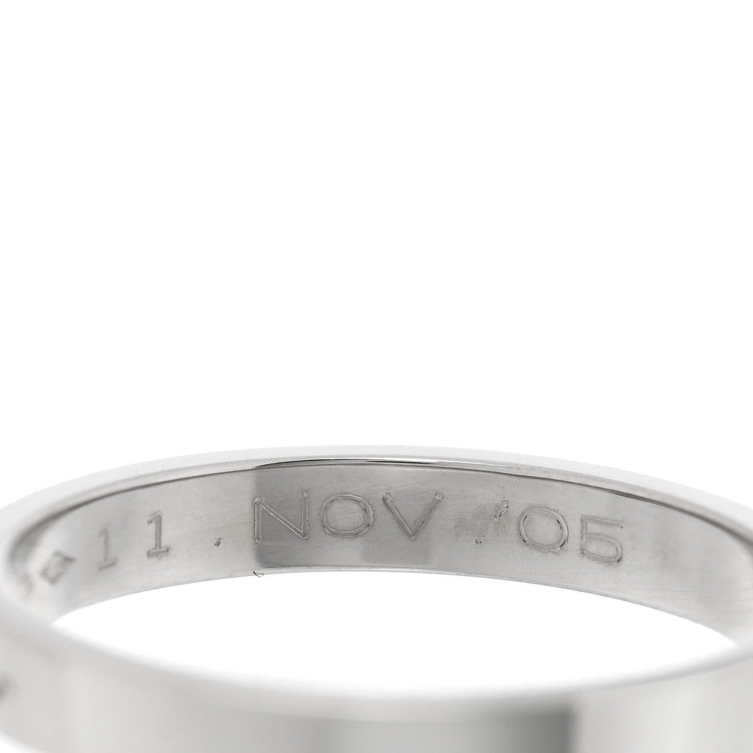 Cartier Platinum 3mm C De Cartier Wedding Band Ring 58 8.5 4 of 6