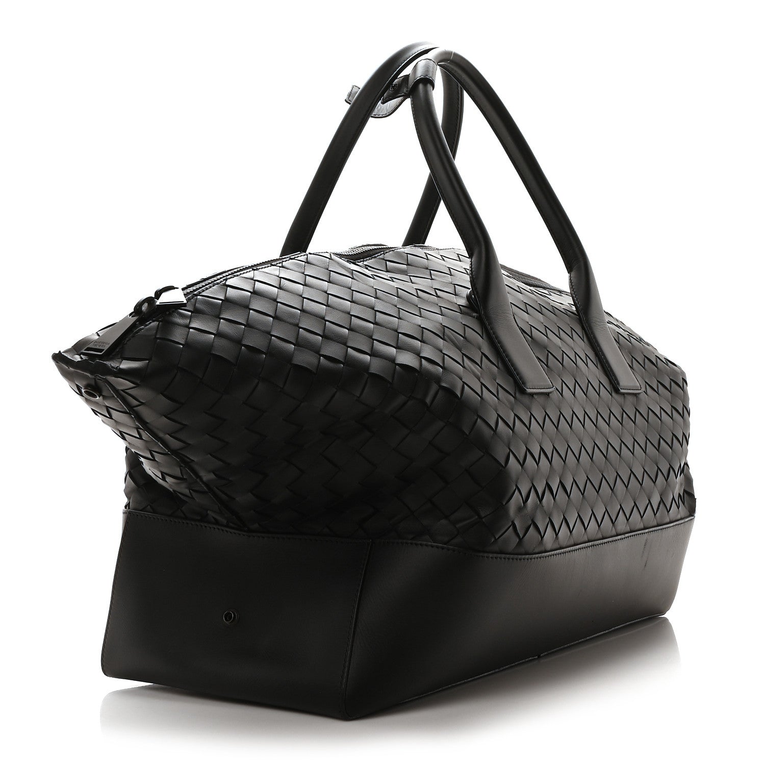 Bottega Veneta Nappa Intrecciato Travel Duffel Bag Black 3 of 10
