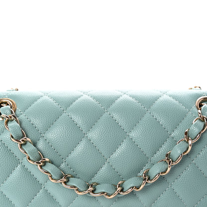 Chanel Caviar Quilted Small Double Flap Light Blue 8 of 10