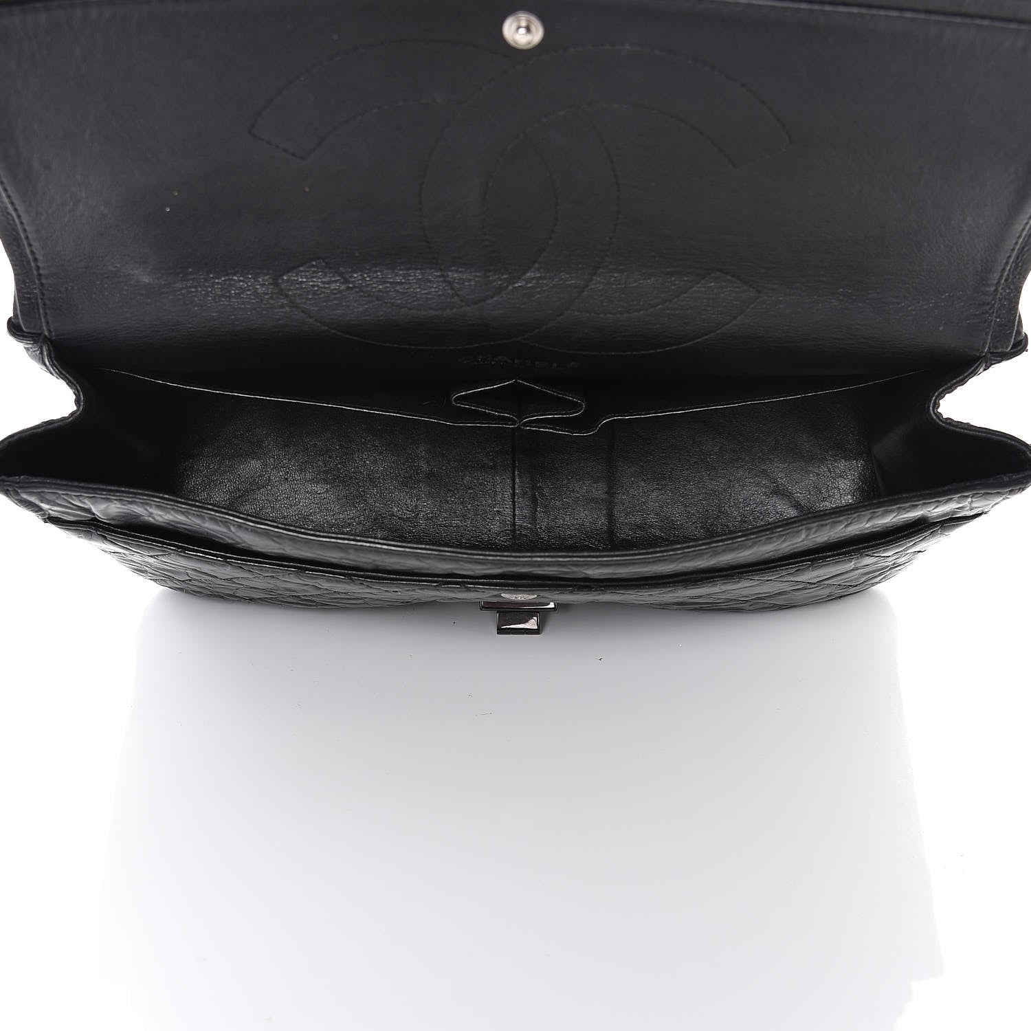 Chanel Glazed Aged Calfskin Quilted 2.55 Reissue 227 Flap So Black 5 of 11