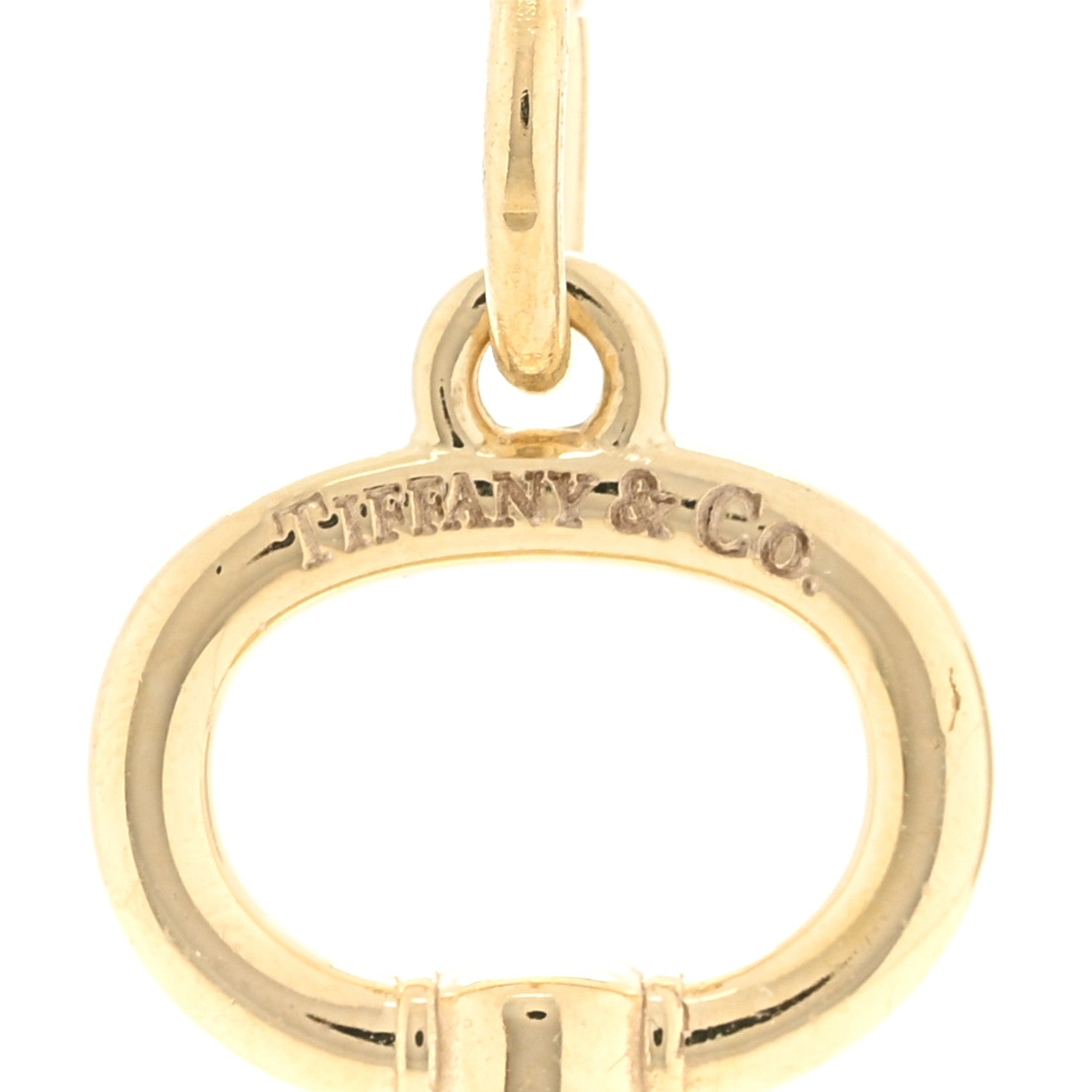 Tiffany 18K Yellow Gold Small Oval Key Pendant 3 of 3