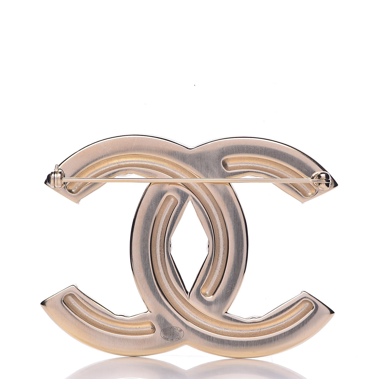 Chanel Baguette Crystal Quilted Vintage Allure CC Brooch Gold 3 of 5
