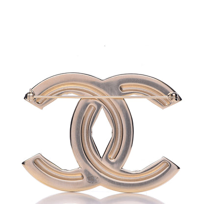 Chanel Baguette Crystal Quilted Vintage Allure CC Brooch Gold 3 of 5