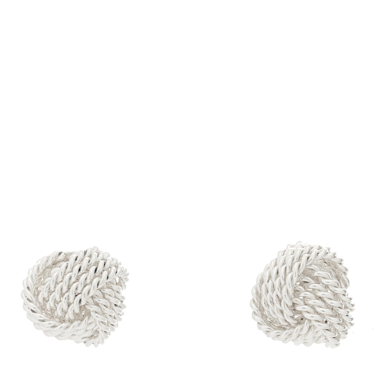 Tiffany Sterling Silver Twist Knot Earrings 1 of 5