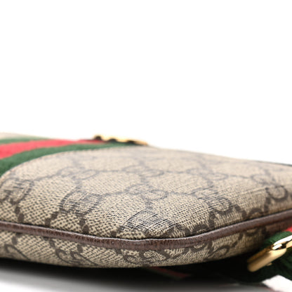 Gucci GG Supreme Monogram Web Ophidia Utility Belt Bag 95 38 Beige Ebony New Acero 15 of 16
