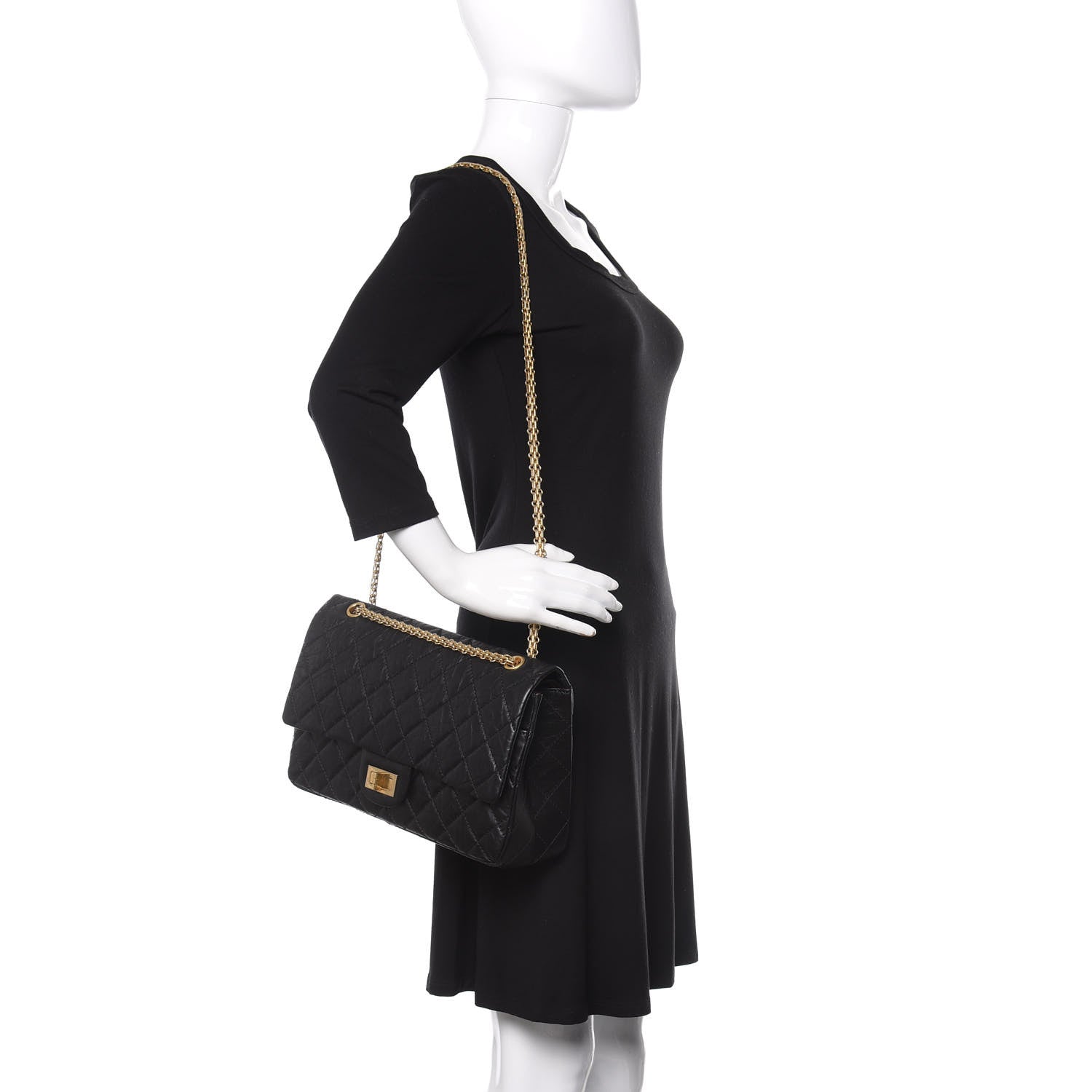 Chanel Aged Calfskin Quilted 2.55 Reissue 227 Flap Black 3 of 12