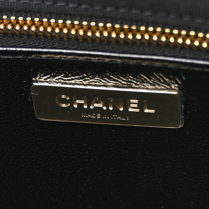 Chanel Shiny Lambskin Quilted 31 Shopping Bag Black 6 of 10