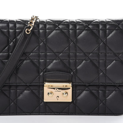 Christian Dior Lambskin Cannage Miss Dior Promenade Pouch Black 9 of 14
