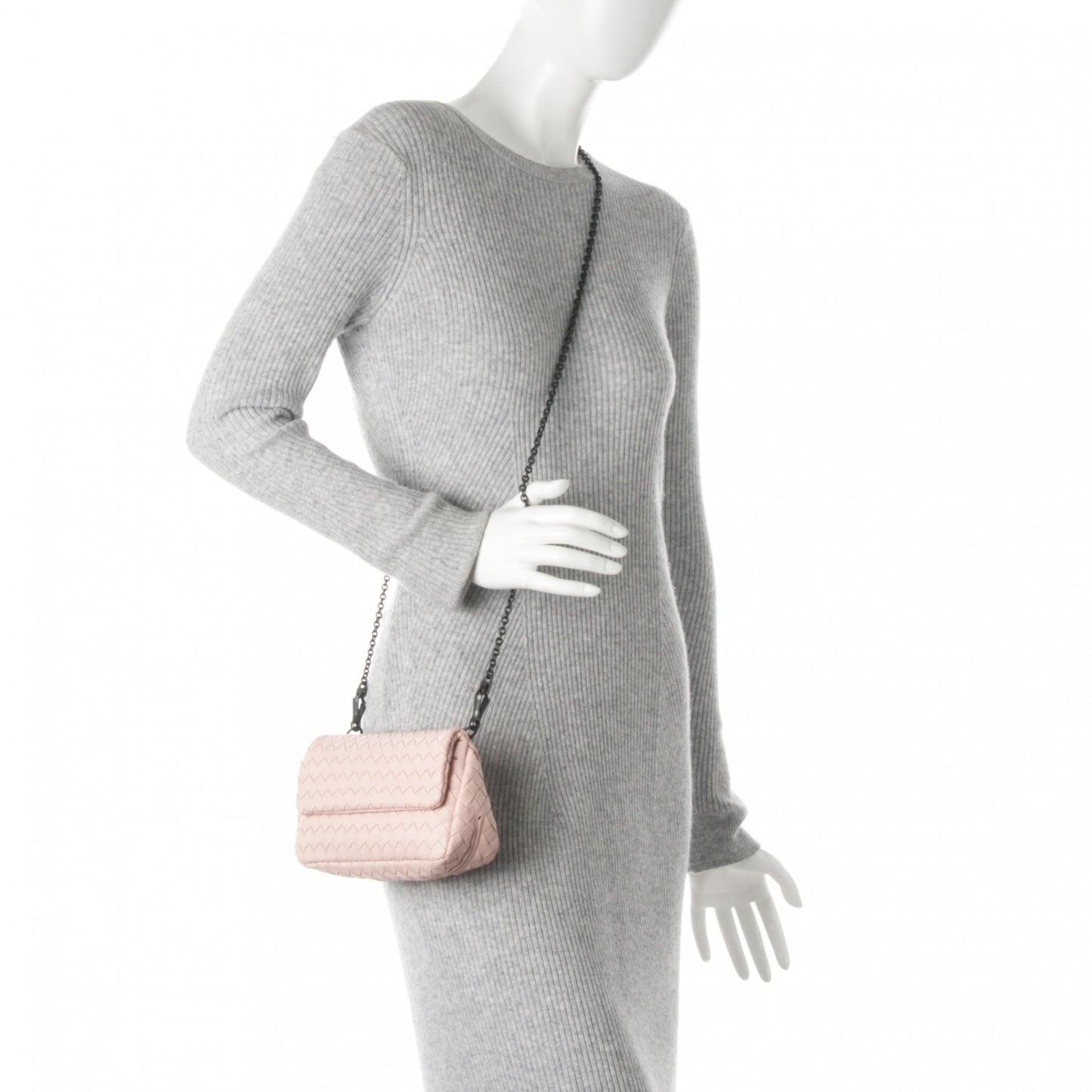 Nappa Intrecciato Mini Messenger Bag Petale