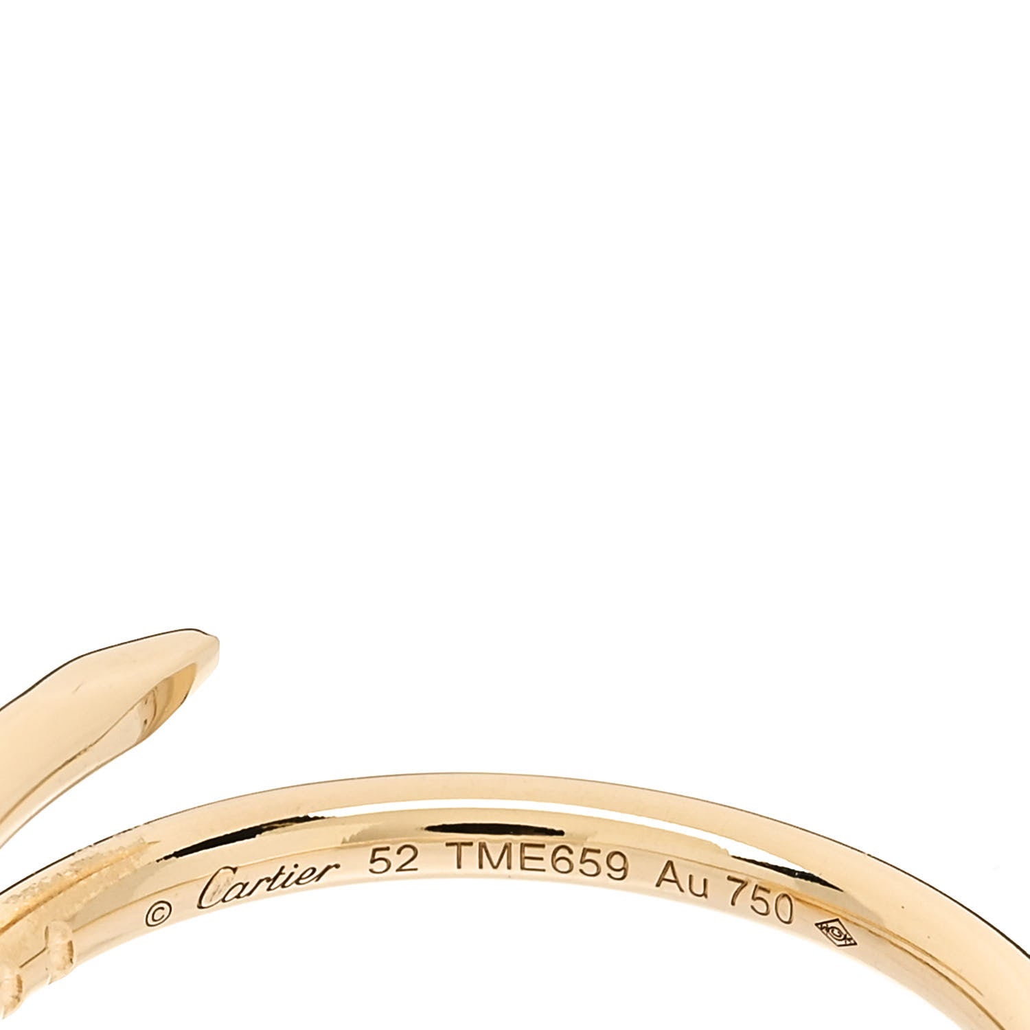Cartier 18K Yellow Gold Small Juste Un Clou Ring 52 6 4 of 5