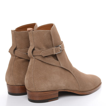 Saint Laurent Jodhpur Suede Mens Wyatt 30 Boots 45 New Sigaro 4 of 8
