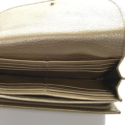 Gucci Metallic Cellarius Calfskin 1973 Continental Clutch Wallet Champagne 5 of 6