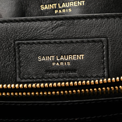 Saint Laurent Calfskin Y Quilted Monogram Small Loulou Chain Satchel Black 8 of 10