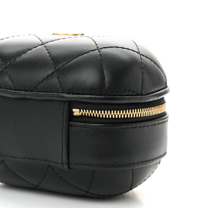 Chanel Lambskin Quilted CC Bubble Vanity Case With Chain Black 10 of 10