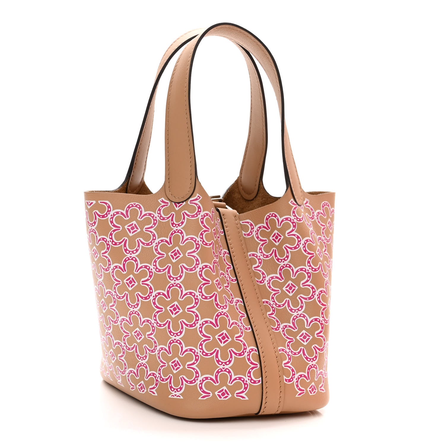 Hermes Swift Micro Lucky Daisy Picotin Lock Chai Rose White 3 of 11