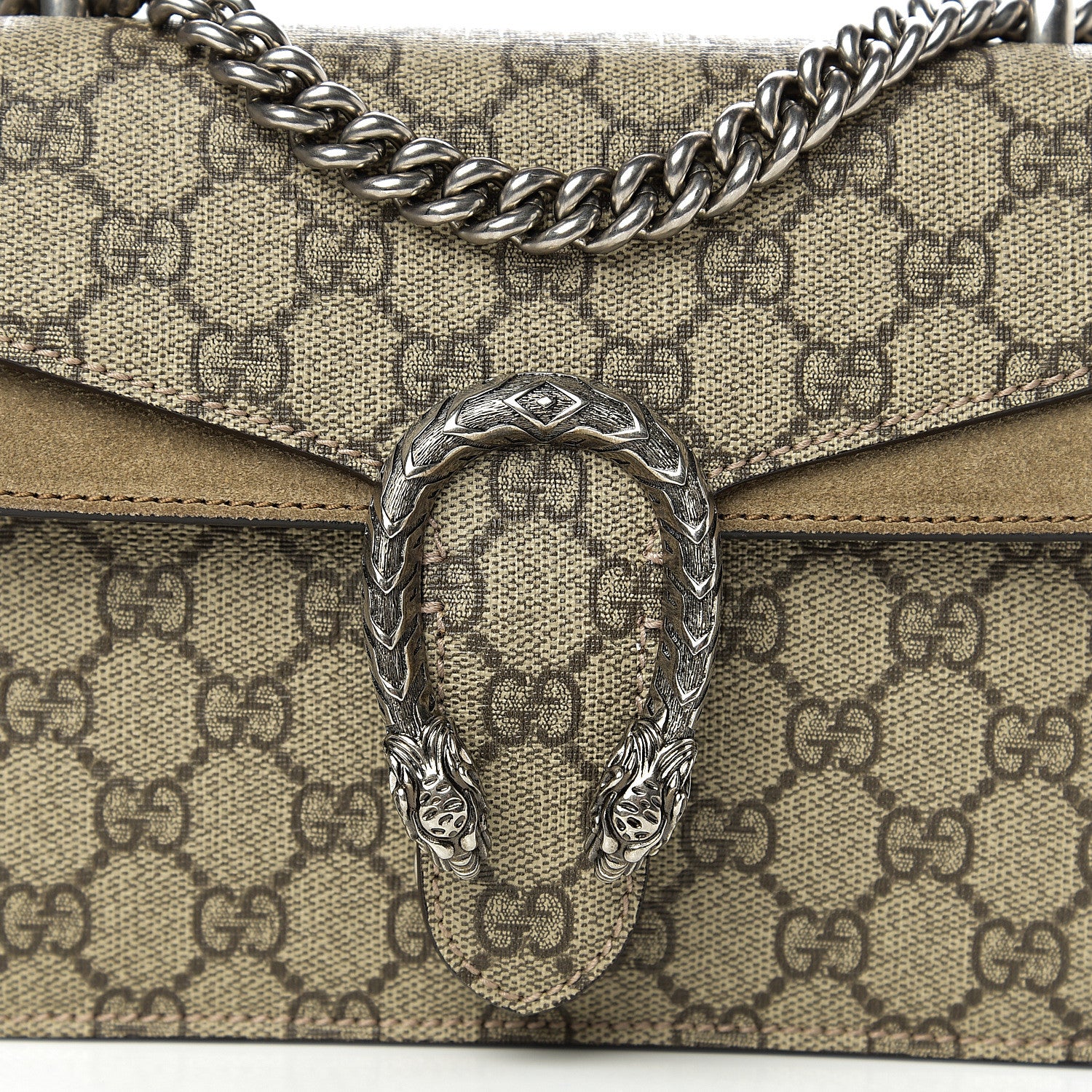 Gucci GG Supreme Monogram Mini Dionysus Shoulder Bag Taupe 9 of 9