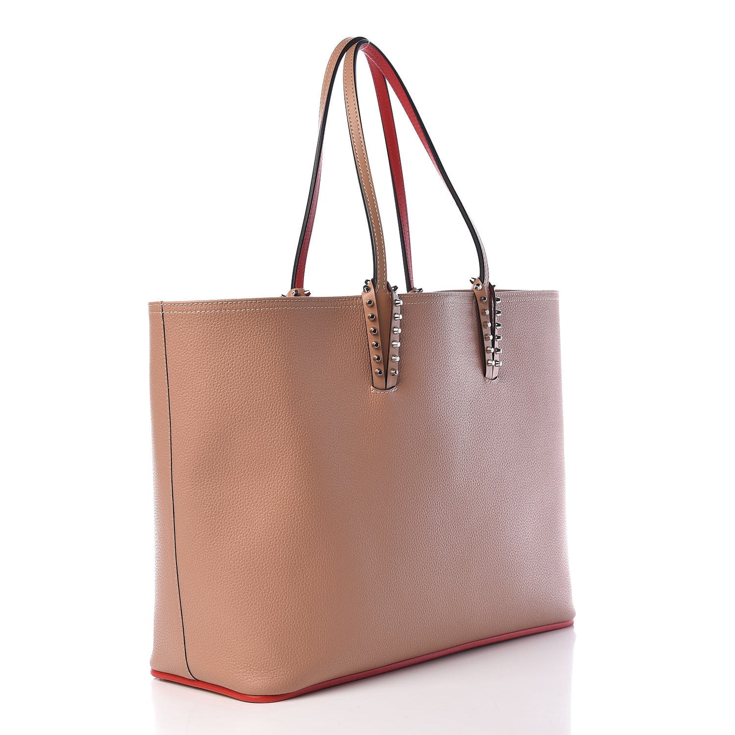 Calfskin Spikes East West Cabata Tote Nude