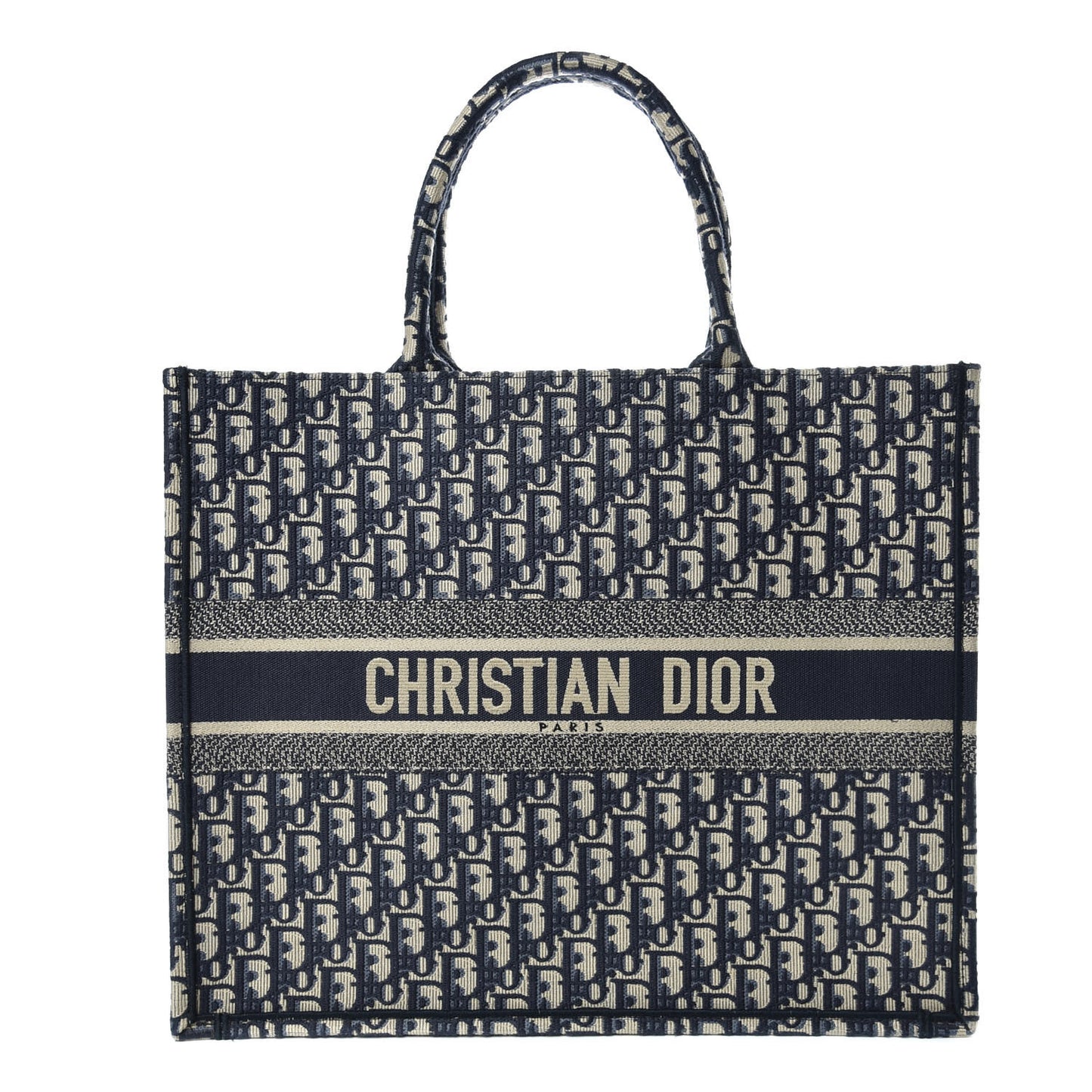 Oblique Book Tote Blue Multicolor