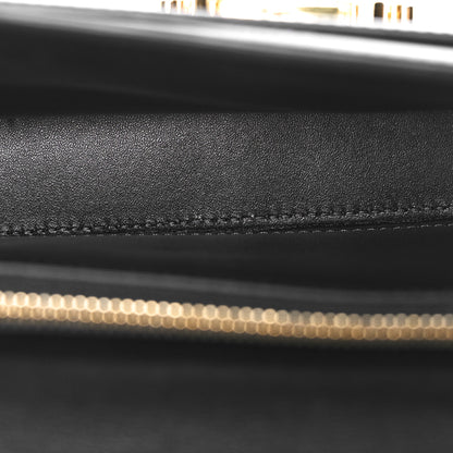 Celine Shiny Calfskin Triomphe Chain Bag Black 5 of 9