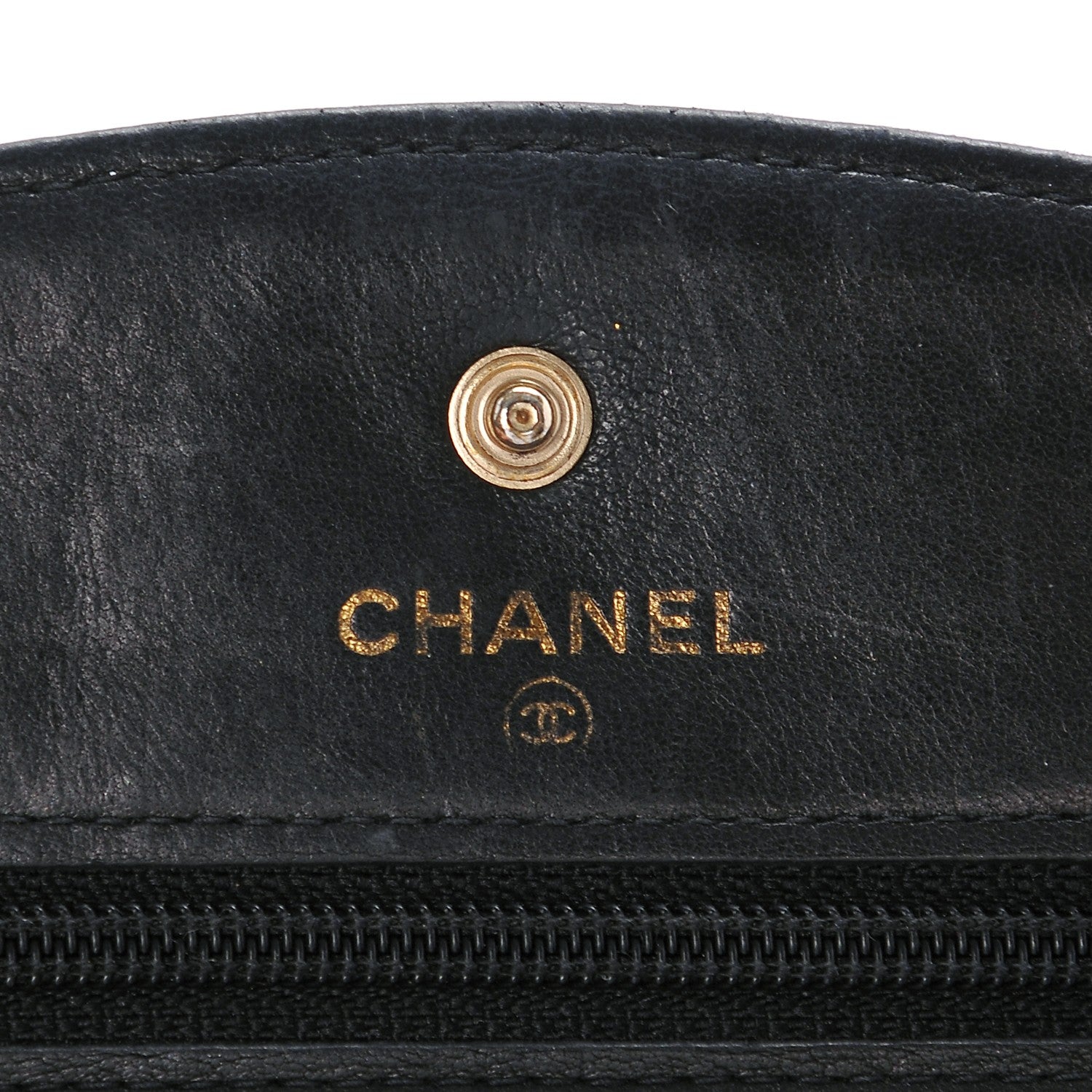 Chanel Caviar Timeless CC Wallet On Chain WOC Black 6 of 8