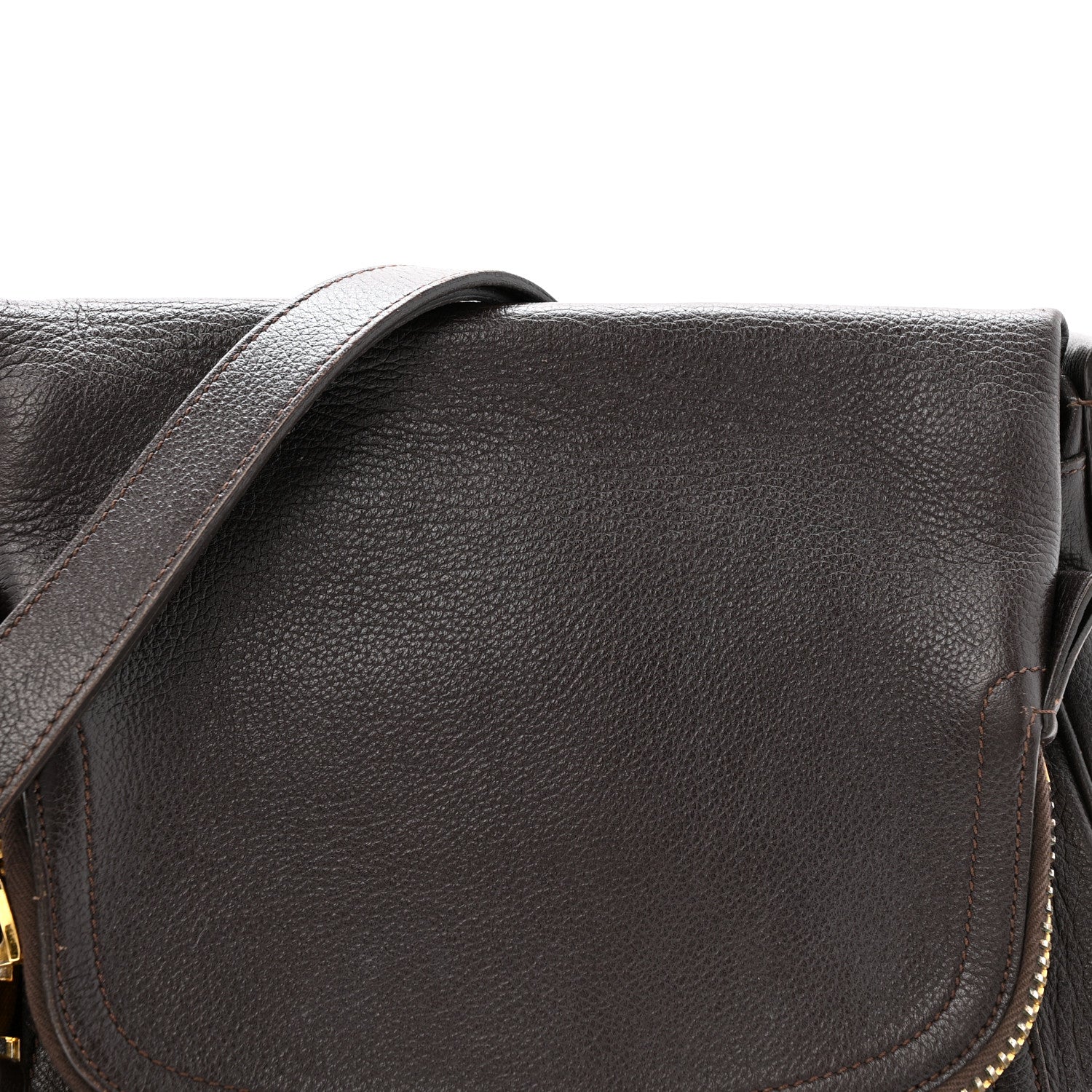 Tom Ford Grained Calfskin Medium Jennifer Crossbody Bag Brown 8 of 16