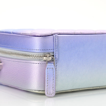 Chanel Metallic Gradient Calfskin Quilted Camera Case Blue Yellow Purple 9 of 10