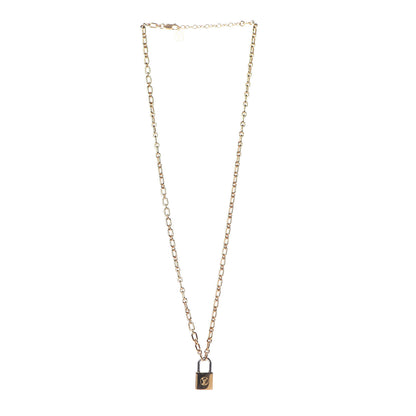 Louis Vuitton Lock Me Pendant Necklace Gold 3 of 6