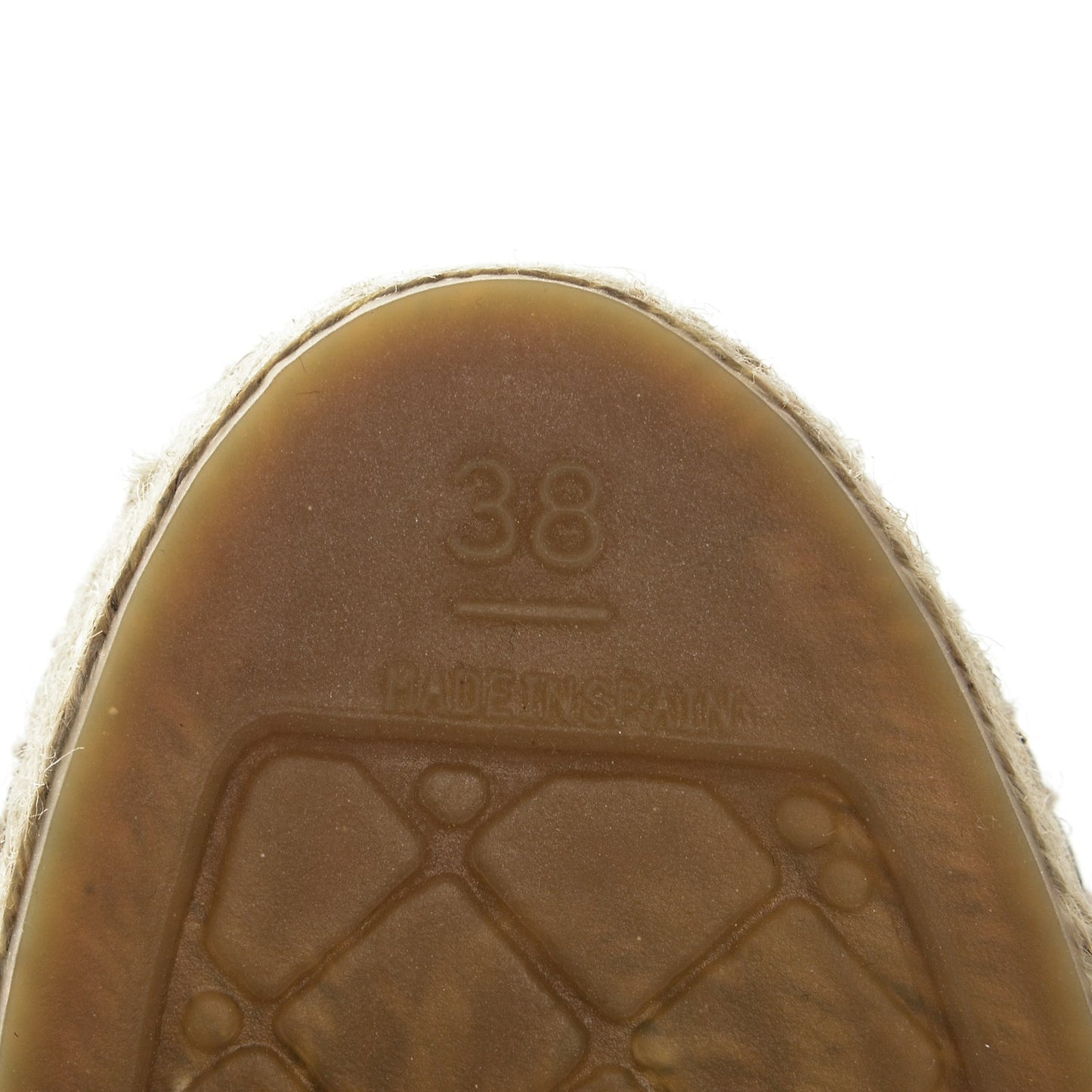 Lambskin Printed CC Espadrilles 38 Black White