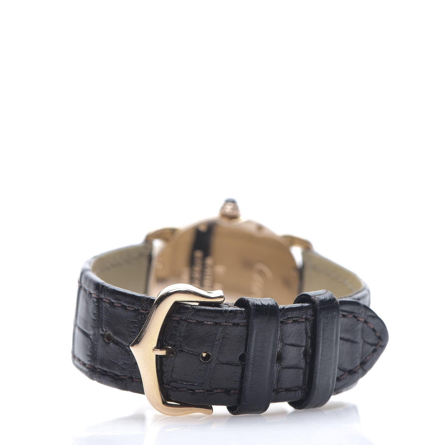 Cartier 18K Pink Gold Alligator 29mm Ronde Solo Quartz Watch 3 of 6