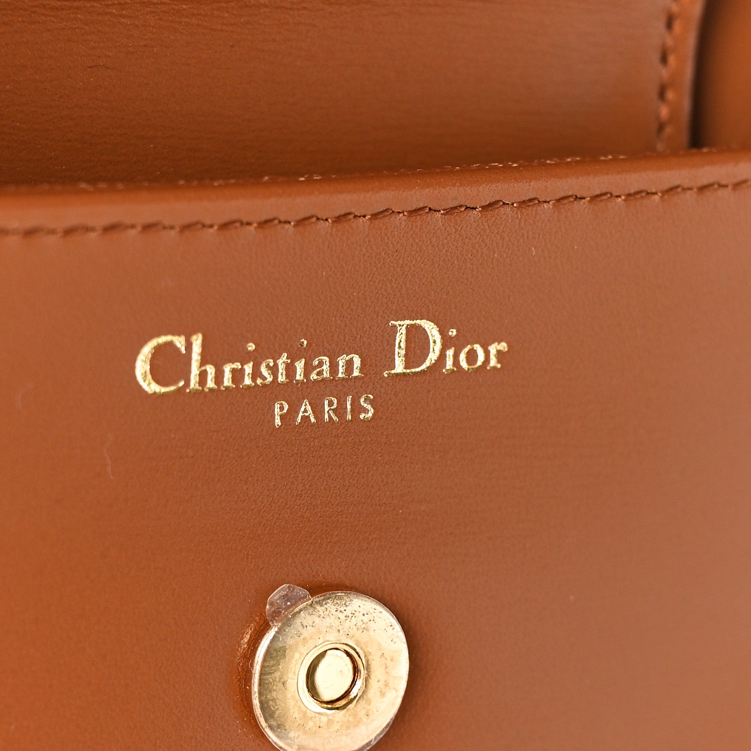 Christian Dior Smooth Calfskin Medium Diordouble Chain Bag Brown 6 of 10