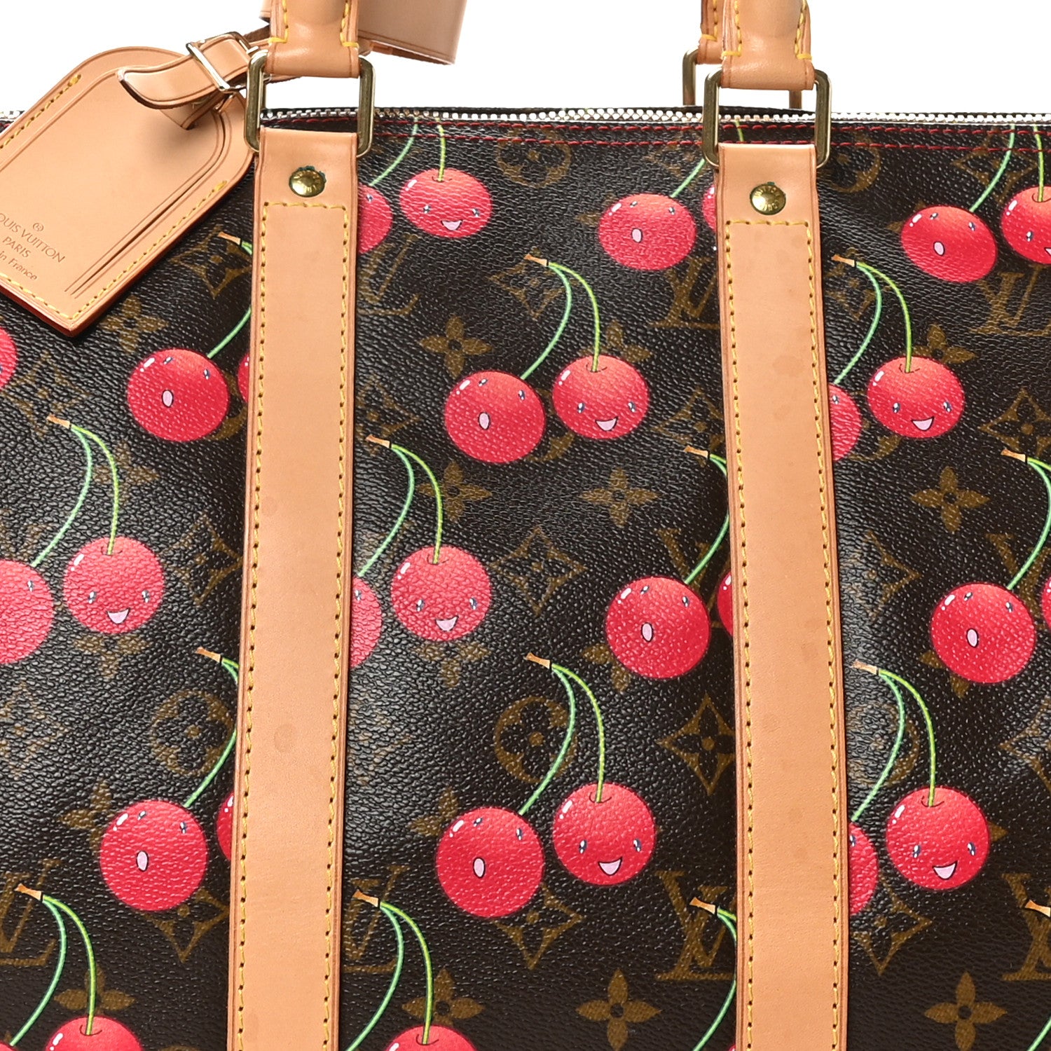 Louis Vuitton Monogram Cerises Keepall 45 7 of 9