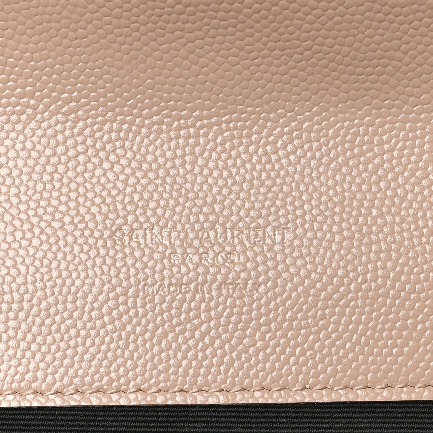 Saint Laurent Grain De Poudre Matelasse Chevron Monogram Envelope Clutch Dark Beige 6 of 8